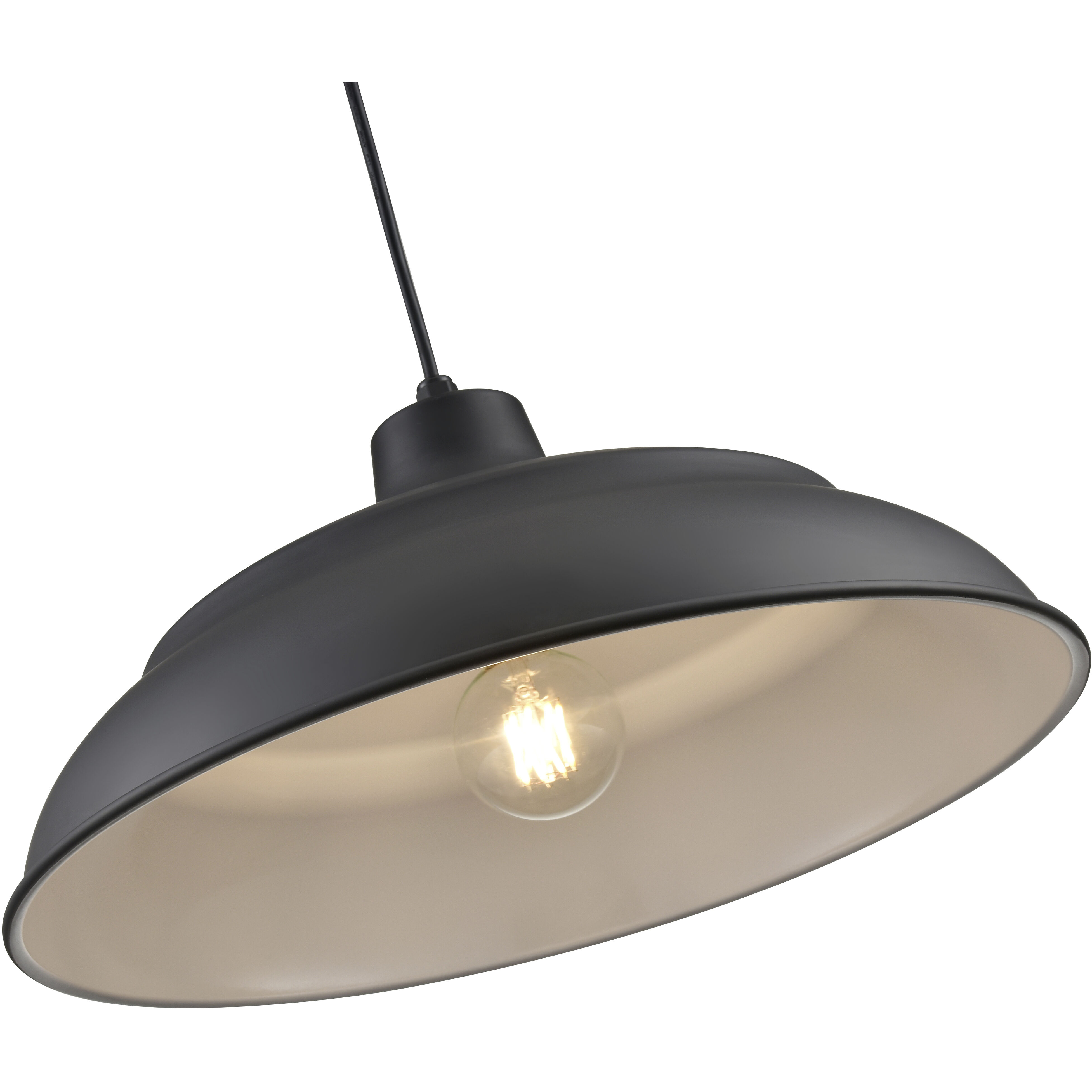 R Series 1 Light 20 inch Satin Black Outdoor Pendant